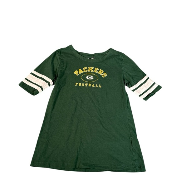 Vintage Green Bay Packers Shirt Womens Large Green Short Sleeve NFL - Picture 1 of 9